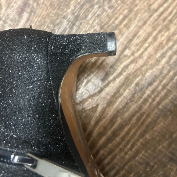 Ted Baker size 37 EUC/GUC “Bowtee” Lurex bow Black Ankle Boots with Kitten Heel - Picture 14 of 16